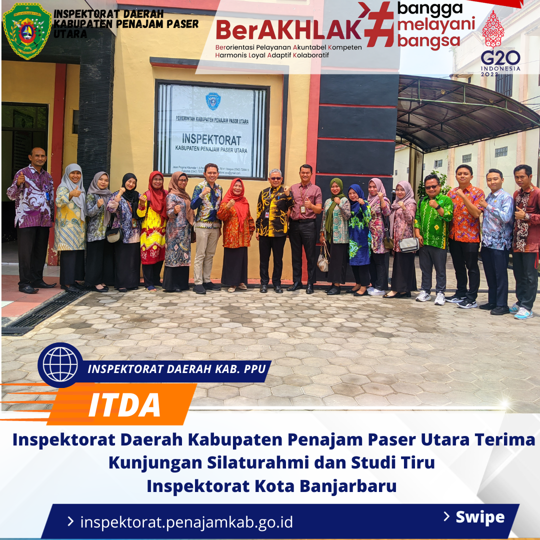 Inspektorat Daerah Terima Kunjungan Silaturahmi dan Studi Tiru Inspektorat Kota Banjarbaru